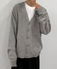 WEGO Drop Shoulder Long Knit Size Gray Men's Cardigan, Autumn/Winter Top, Workwear, Sleeve, Outerwear, Gift, School, Men's, M,