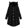 Women's Long Sleeve Hooded Button Up Jacket with Pockets Casual Outerwear for Everyday Wear