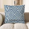 Home Decor Geometric Blue And White Pattern Throw Pillow Pattern Cushion Cover Suitable For Sofa Bedroom Car Pillow Cover