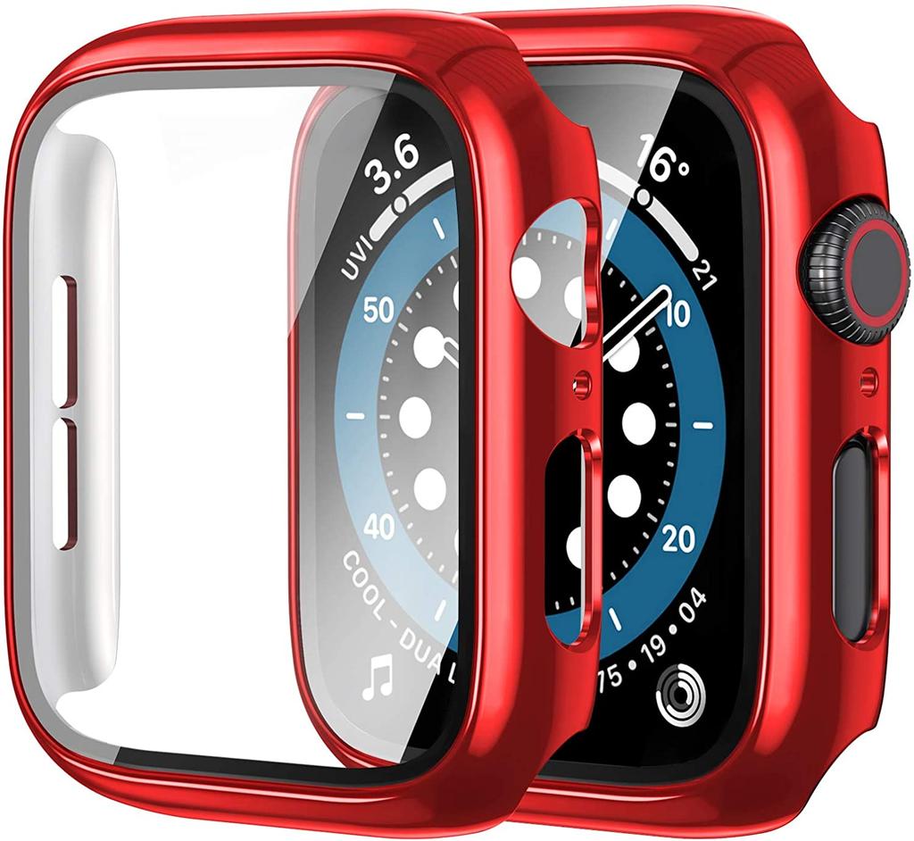 Glas+Abdeckung Für Apple Watch 9 Hülle 45mm 41mm 44mm 40mm 42mm 38mm Zubehör Beschichteter Displayschutz iWatch Serie 6 5 3 se 7 8