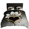 3D Three-Dimensional Flower Three-Piece Quilt Cover Digital Printing Bedding Kit