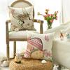 Nordic Easter Pattern Home Decor Pillowcase Bedroom Living Room Sofa Decoration Polyester Cushion Cover with Zipper
