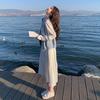 Women's 2024 Spring White Knitted Vest and Dress Suit - Elegant Two-Piece Set