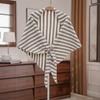 Women's Fashionable Striped Print Knitted Shawl Wool Open Collar Shoulder Top Shawl Scarf