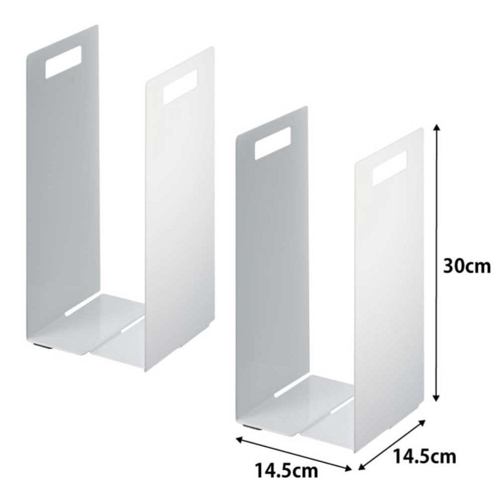 Yamazaki Tower a Set of Two Interlocking Towel Storage Approximately W X D X 30cm 4316, Racks, White, 14.5cm 14.5cm H.