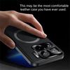For Xiaomi 15 Pro Case Compatible with MagSafe PU TPU PC Phone Back Cover with Metal Lens Frame