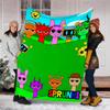 1pc SPRUNKI8 Theme Blanket - Digital Print, Polyester, Cozy for All Seasons, Perfect for Outdoor, Camping, and Travel