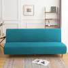 LANMOLIFE Armless Futon Sofa Bed Cover Solid Color Stretchable Folding Sofa Bed Covers Removable Cleaning Home Decor Living Room