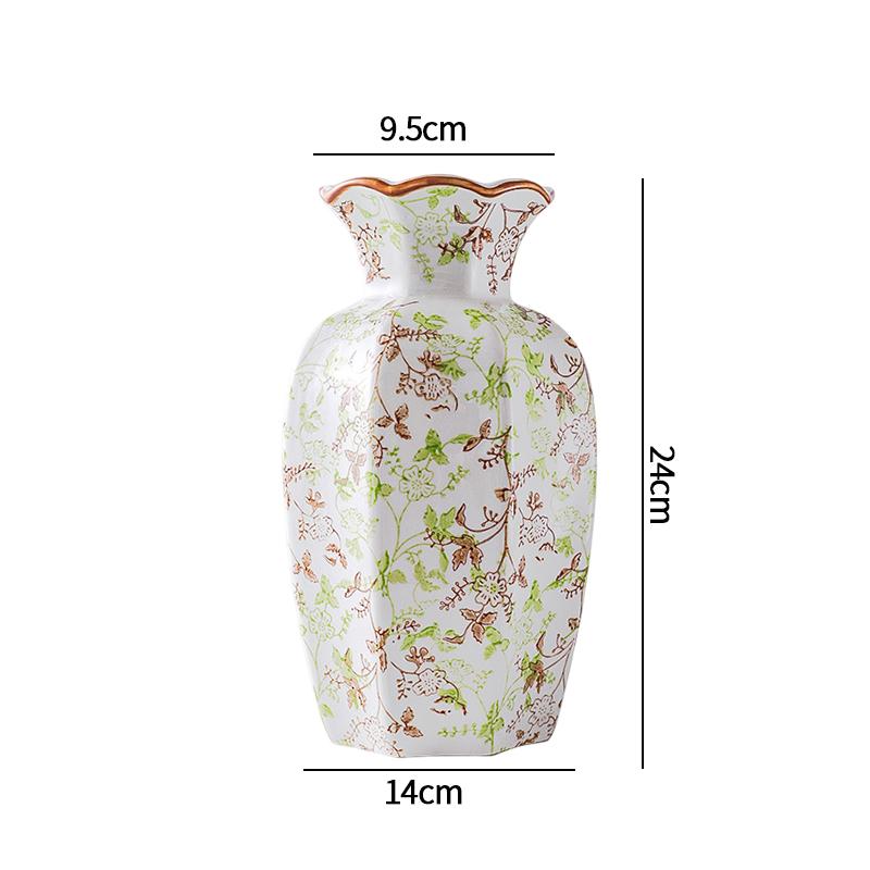French Vintage Flower Vase Wedding Table Centerpiece Aesthetic Decorative Vases White Ceramic Vase Home Office Decoration
