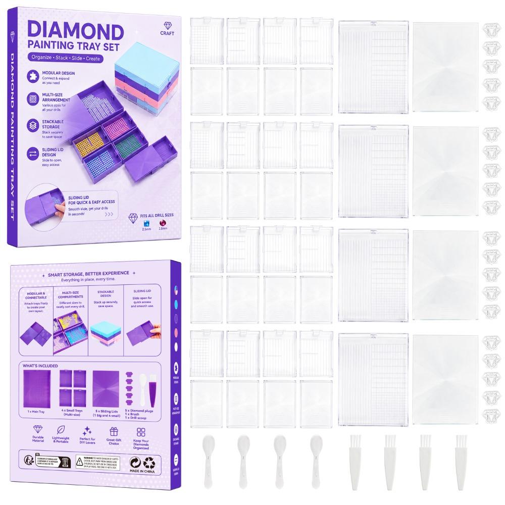 Multi-grid Diamond Sorting Tray Anti-spill Diamond Sorting Plate New Drill Storage Box Art Lovers