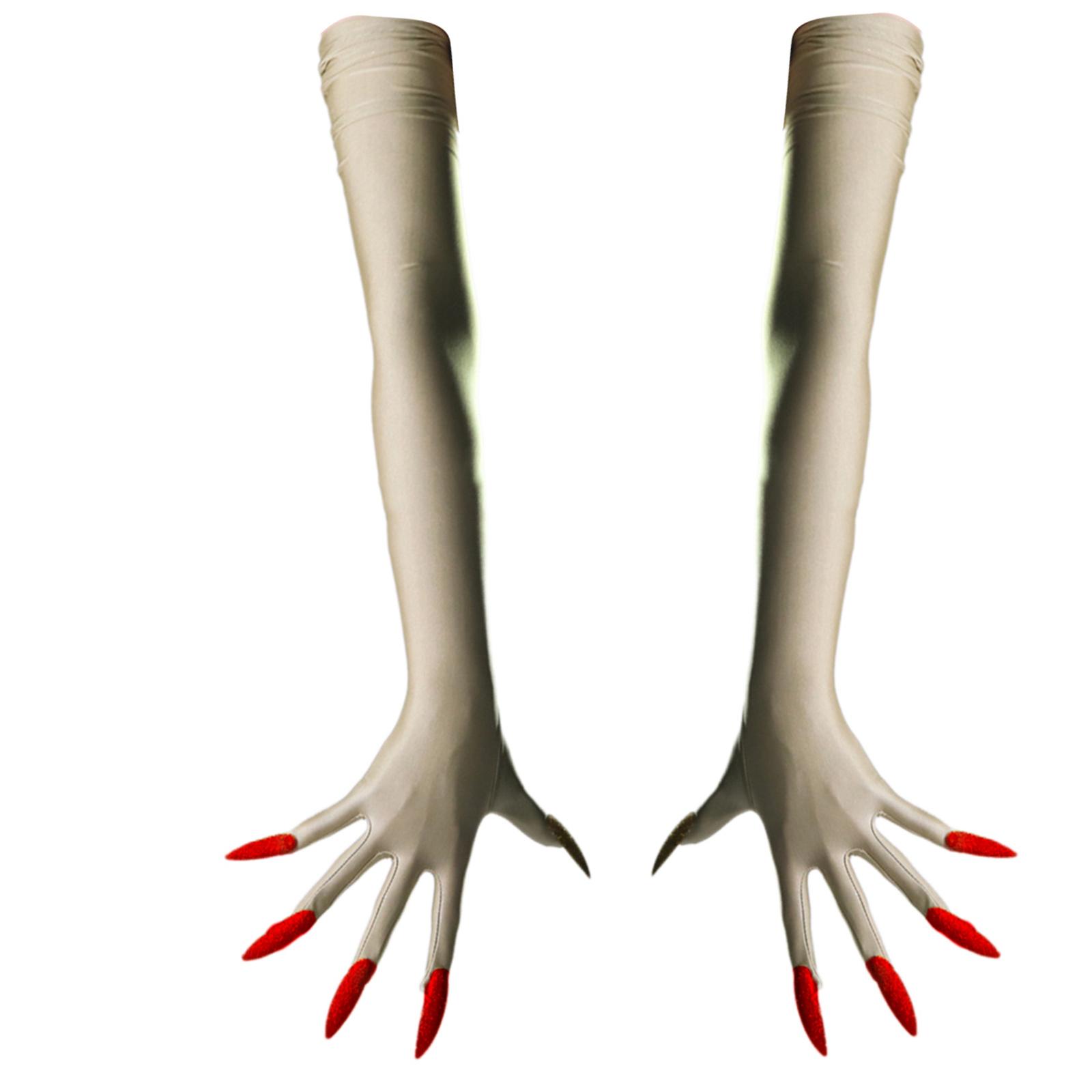 

Панк Рукавички з Довгими Нігтями Темна Серія Косплей Рукавички Еластичні та Дихаючі Для Хелловін Вечірок Костюмні Аксесуари 19