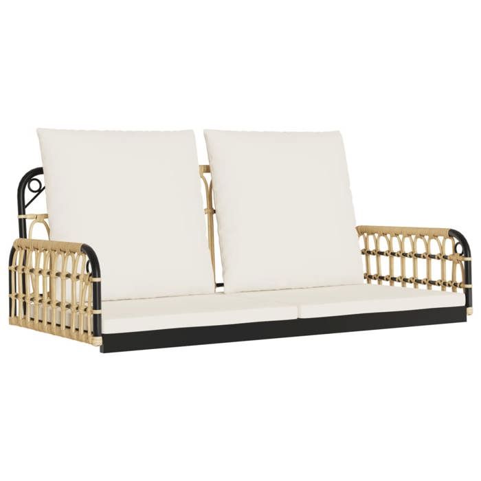 VidaXL Swing with Cushions 105x58x38 Cm Braided Resin and Steel, Swing, Hammock Chair, Swing Chair of 4009298