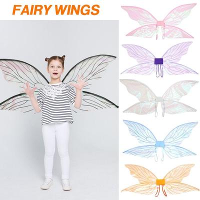 Neues Geschenk Mädchen Feenflügel Kostümzubehör Partygeschenk Cosplay Kostüm Verkleiden Flügel Schmetterling Zikadenflügel Feenflügel