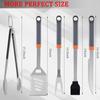 11-Piece BBQ Grill Tools Set with Tongs, Spatula, Apron & Bag, Stainless Steel Portable Kit for Camping, Gifts for Men Dad