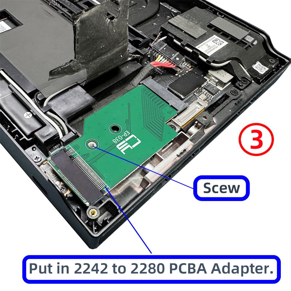 Xiwai NGFF NVMe 22x42mm To 22x80mm Male To Female Expansion SSD Legion Compatible with Game Boy PCI-E 4.0 M-Key Adapter, Go,