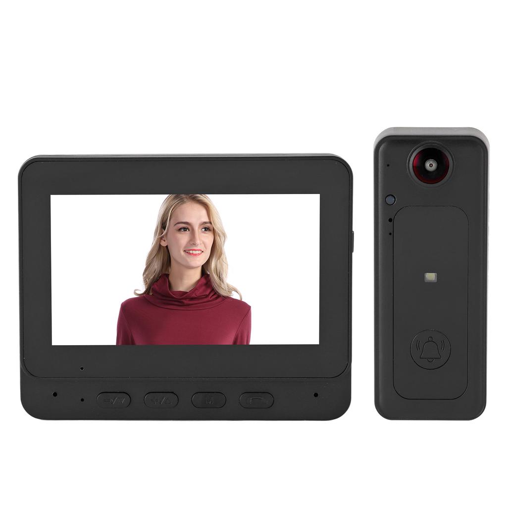 Chytrý bezdrátový videozvonek 4,3palcový displej 170 stupňů širokoúhlý 2cestné interkomové automatické nahrávání