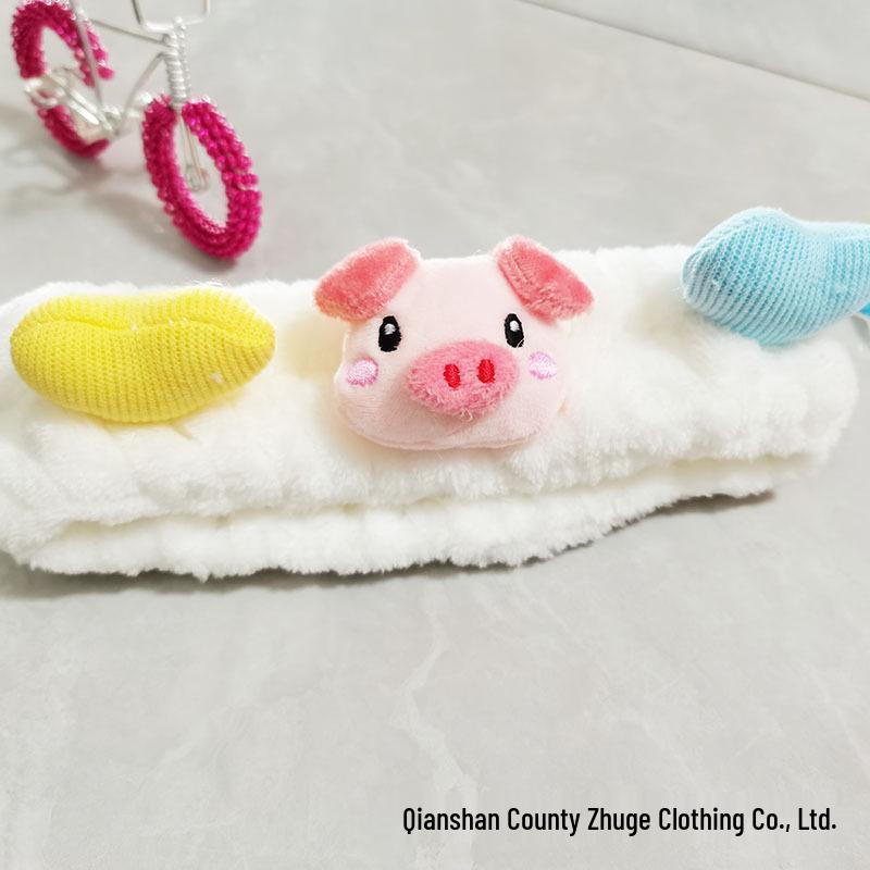 Korean Style Cute Little Pig Hair Tie & Headband Set