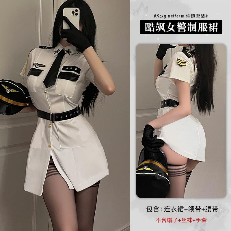 Sexy Lingerie Police Uniform Temptation Skinny Police Clothes Cosplay Passion Suit