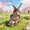 Windmill 3D Wooden Puzzle Miniature Kit DO-IT-YOURSELF Imaginative Present Home Decor Household Item Unique Present