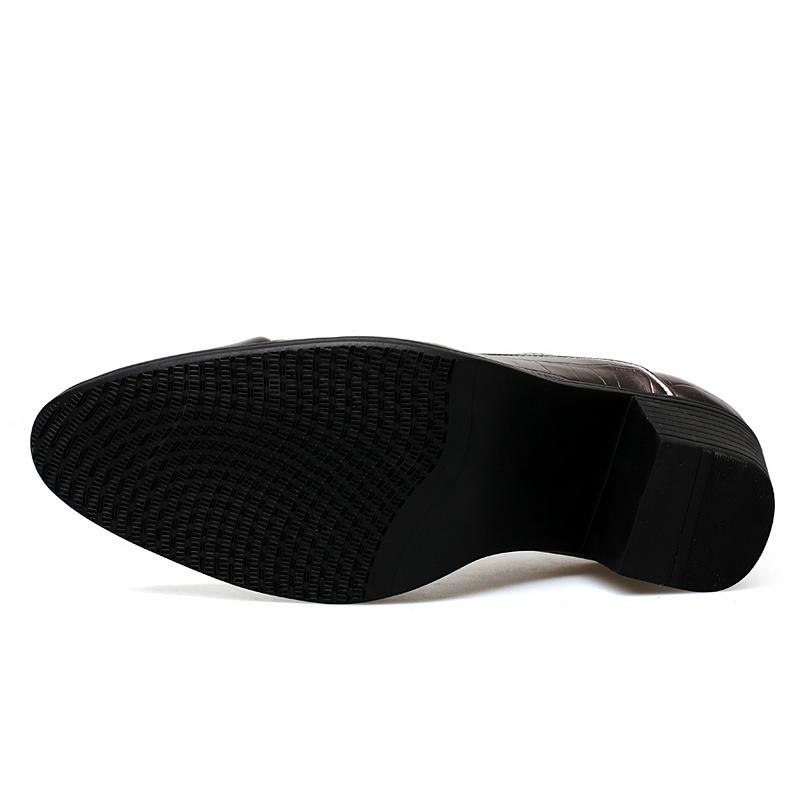 Men High Heels Silver Derby Wedding Dress Dance Business Gold Elevator Shoes Height Increase Tuxedo Shoes Plus Size