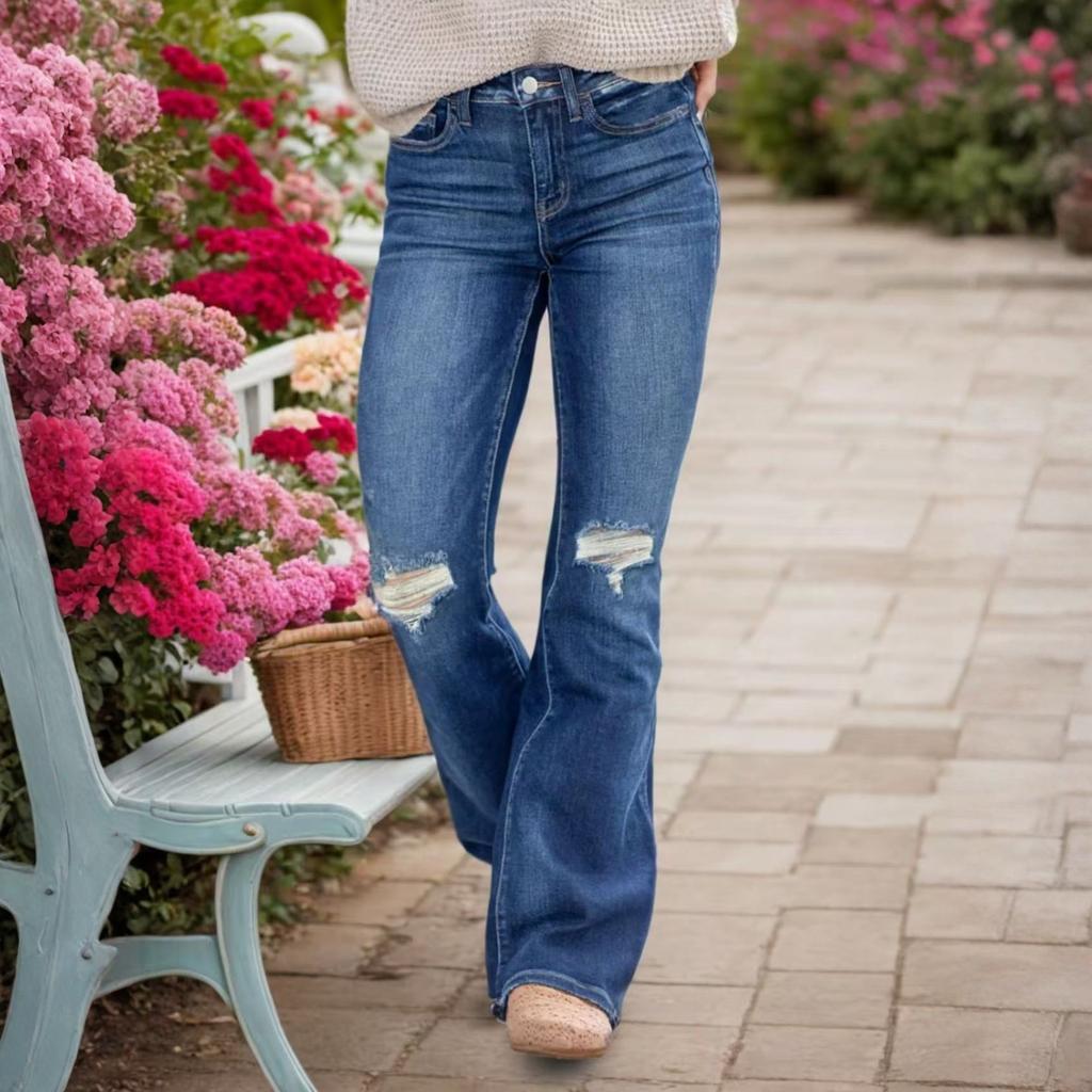 Women Baggy Mid Waist Jeans Wide Leg Loose Denim Pants Straight Leg Cropped Barrel Jeans