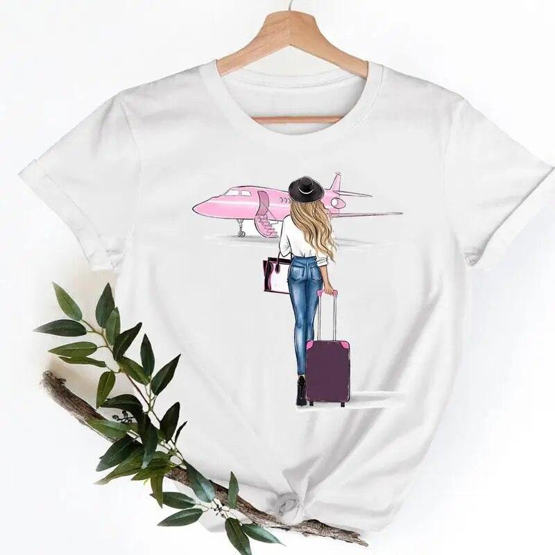 Dámské tričko Oblečení Slon Roztomilé Zvíře Láska Ležérní Móda T Ženy Krátký Rukáv Tričko Top Dámská Grafická Trička