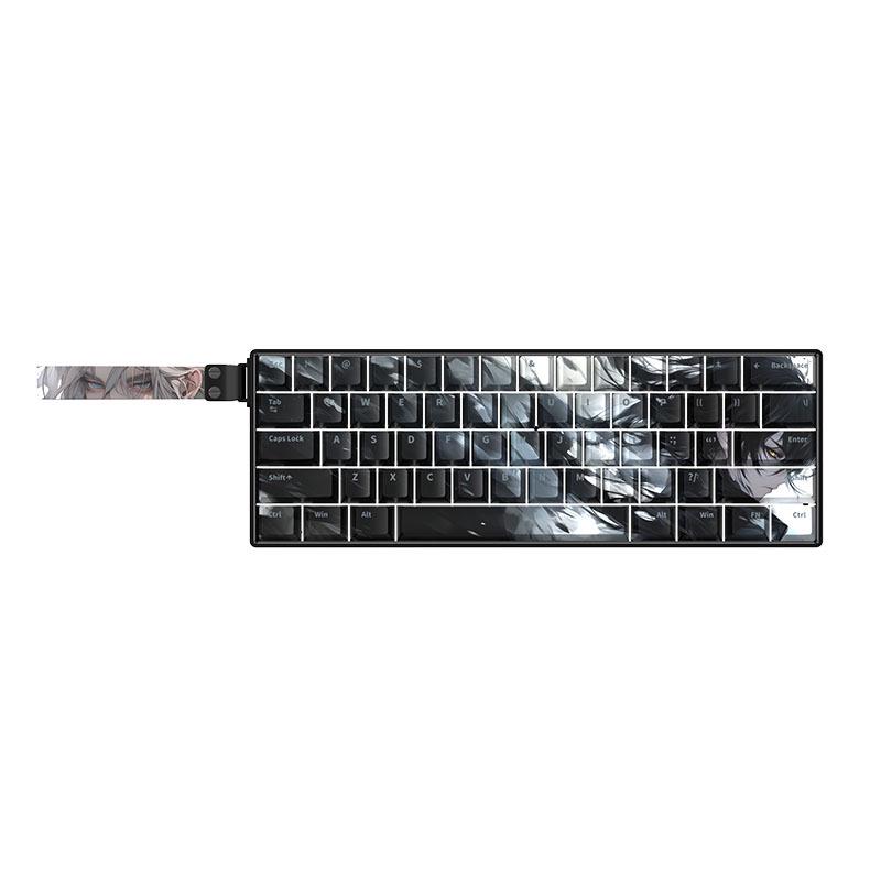 Wireless Bluetooth Tri-Mode 61-Key Compact Mechanical Keyboard for E-Sports and Office with Silent Custom PBT Keys