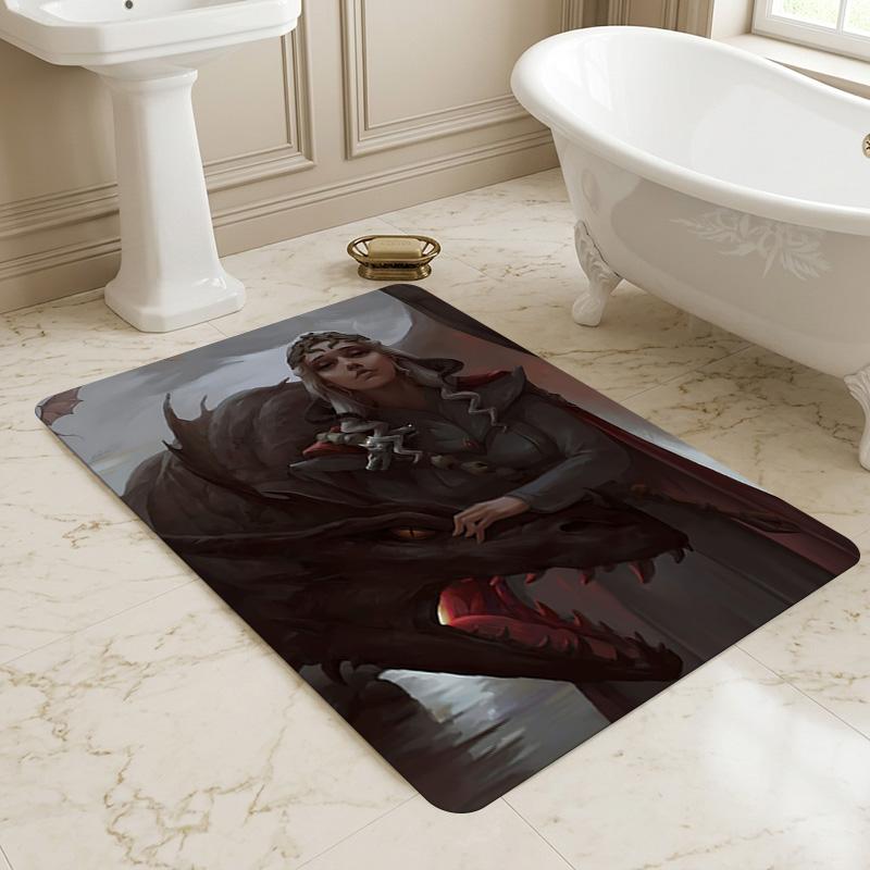 Dragon Queen Living Room Non-Slip Area Rug Soft Carpet for Bedroom Game Playroom Sofa Office Home Decor Doormat Christmas Gift C9211357