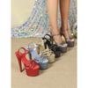 Nightclub Sex Women's Shoes Waterproof Table Roman Fish Mouth Lady Outer High Heel
