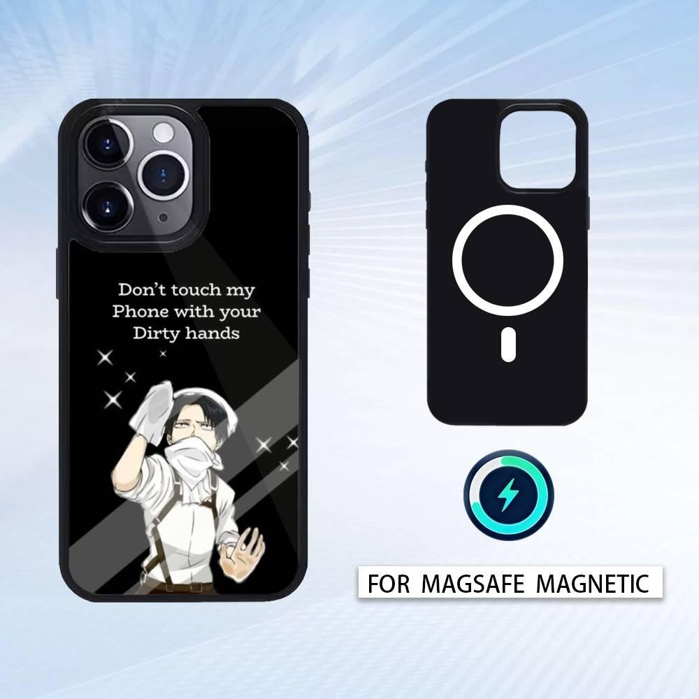 1PC Dont Touch My Phone Phone Case For iPhone 17,16,15,14,13,12,Pro,Max For Magsafe Magnetic Wireless Charging