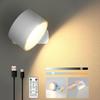 Wireless Wall Lamp with Remote Control Dimmable Easy Installation USB Rechargeable Wall Mounted Sconces LED Wall Light
