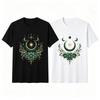 Green Floral Sun Moon Celestial Witch Graphic T‑Shirt SIZE S‑5XL
