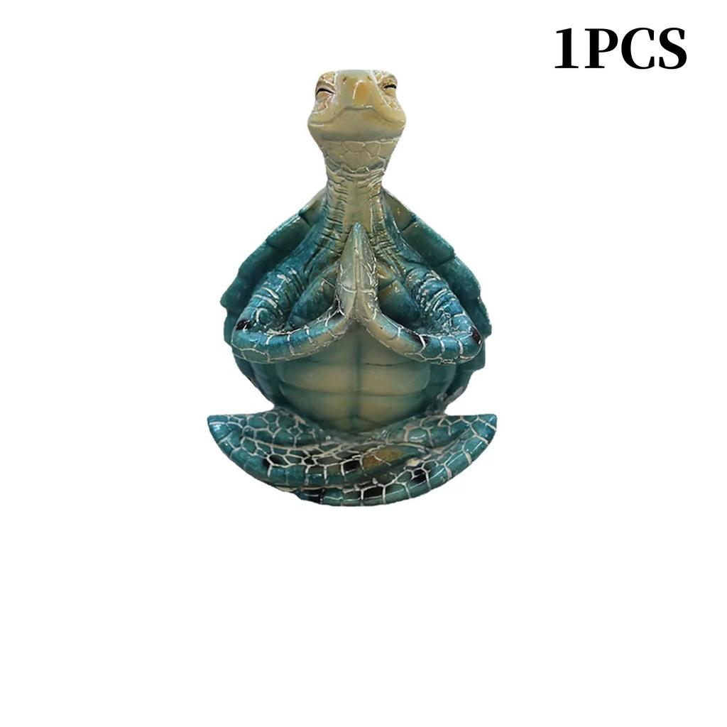 Sea Turtle Figurine Peacefulness Meditating Sea Turtle Statue Decorations for Buddha Zen Yoga Frog Garden Statue Ornament For