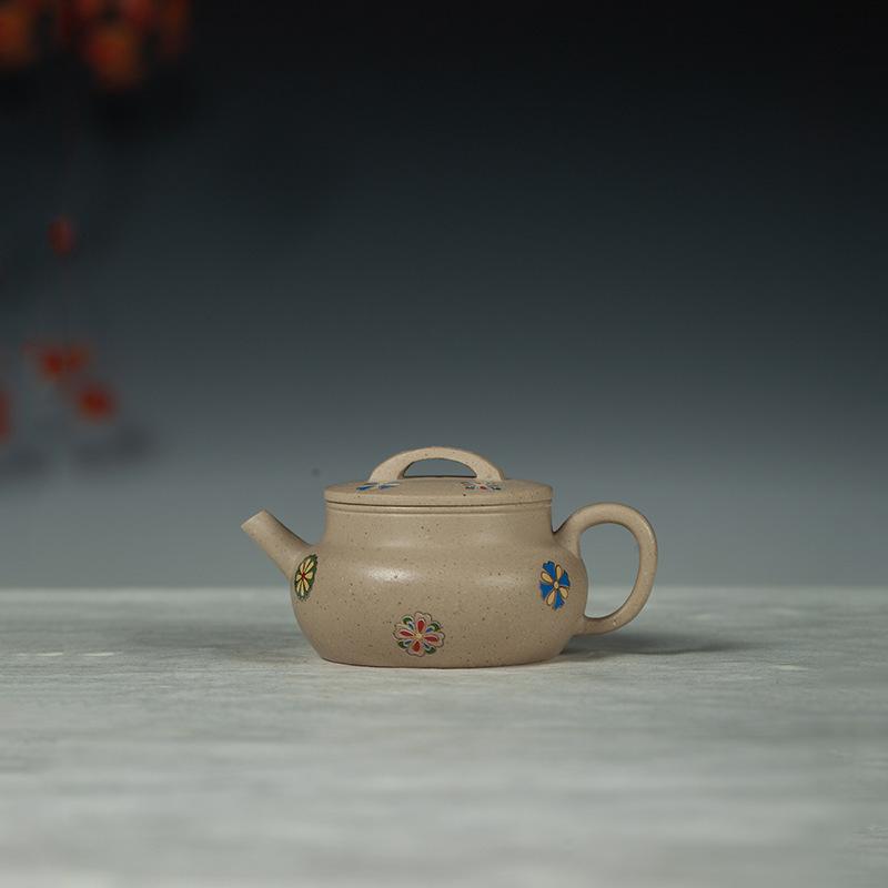 150ml Yixing Purple Clay Teapot Handmade Large Caliber Pot Raw Ore Mutton Fat White Mud Tea Brewing Kettle Strainer Zisha Teaset