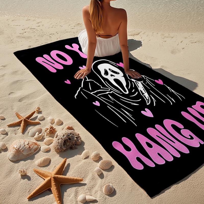 Ghostface Greetings Poster Beach Towel, Super Soft Microfiber, Gift for Her/Him, Birthday, for Pool, Beach, Travel, Home Decor Fan gifts