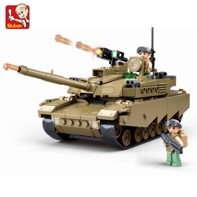 Sluban 314Pcs Army Oef M1Xs Main Battle Tanks Construction Blocks Kit Military Model Blocks Educational Toy Sets For Kids