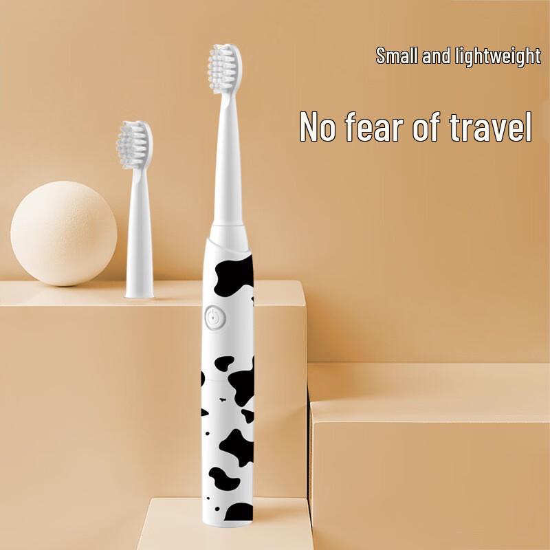 NEMASU CH-907 Sonic Electric Toothbrush, Dry Battery, Cow Pattern