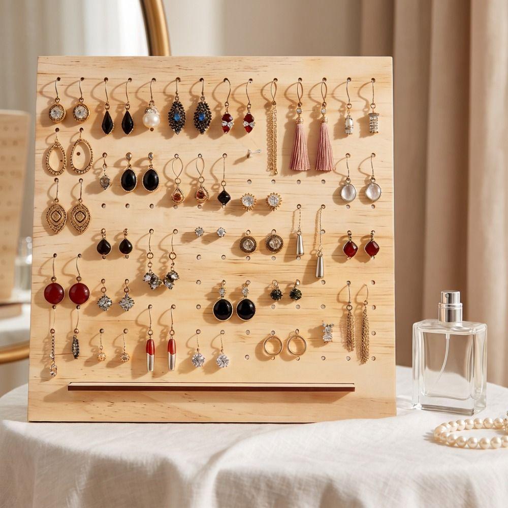 Porous Earring Holder With Base Earring Stand Ornaments Jewelry Display Board Home