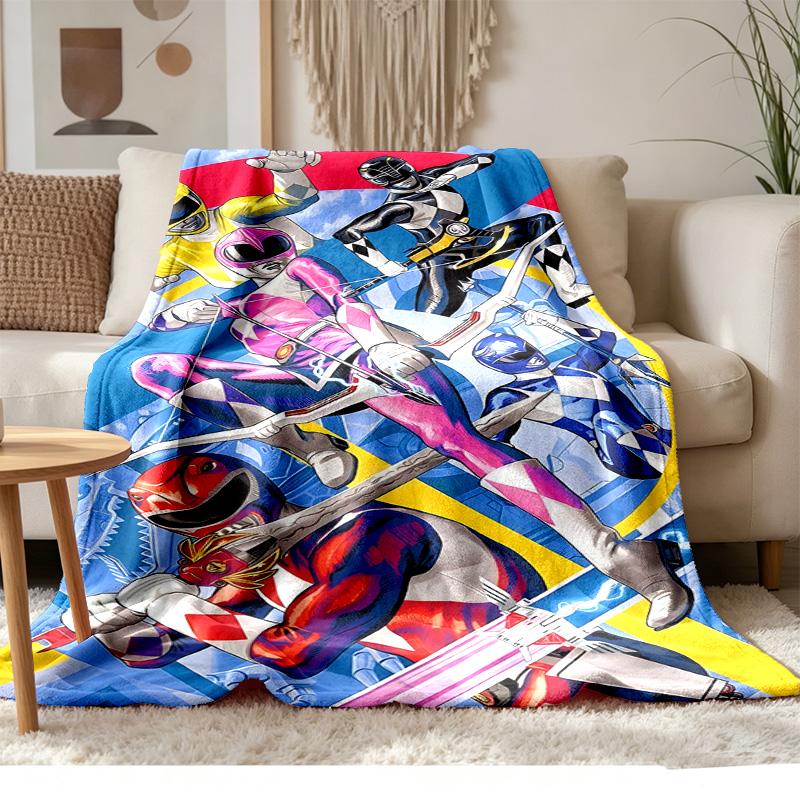 Power Rangers Soft and Comfortable Flannel Suitable for Sofas Living Rooms Outdoor Camping Travel and Also Makes a Great Anniversary Gif