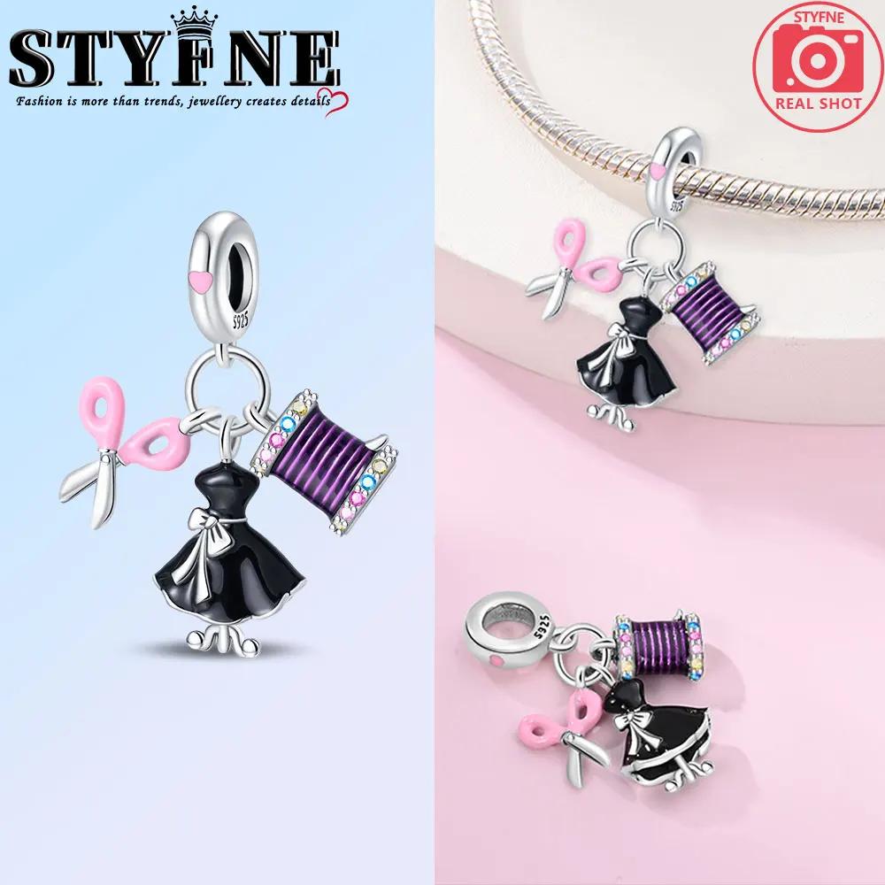 Copper Color Breakfast Alarm Clock Beads Exquisite Daily Charms Pendants Fit Original Bracelets Diy Jewelry