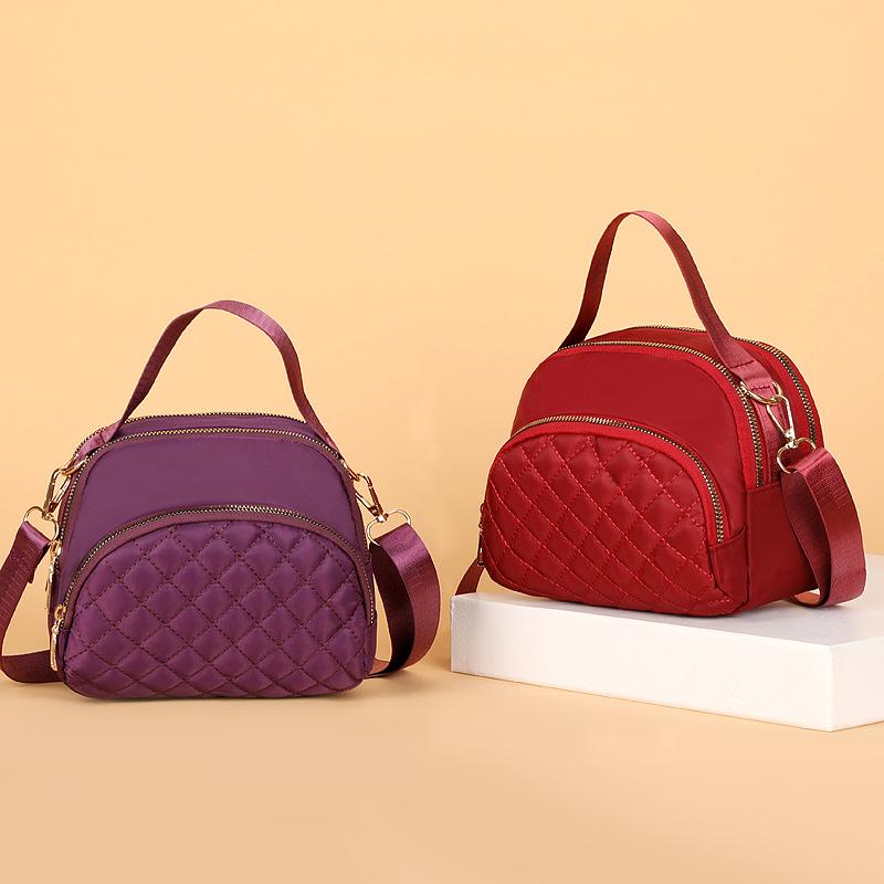 Embroidered Thread Women Small Handbag Shoulder Bag Chic Oxford Messenger Bag Stylish Square Tote Purse Suitable for Daily Use