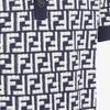 FENDI Ff Motif Short-Sleeved Knit Polo Shirt FZC349AR85F04V6