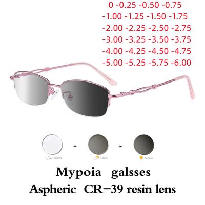 Gafas Fotocromáticas para Hombres Mujeres Miopía Gafas Protección UV Montura Ligera Estudiantes Baja Visión 0 a 6