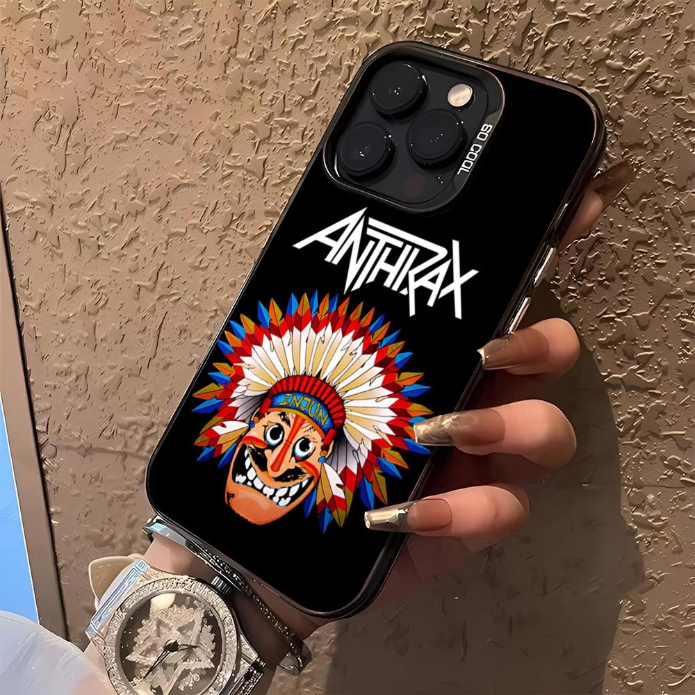 Rock Band A-Anthrax Phone Case for iphone 17 16 15 14 13 11 12 Pro Max Xr X Air Plus black silver hard shell Cover
