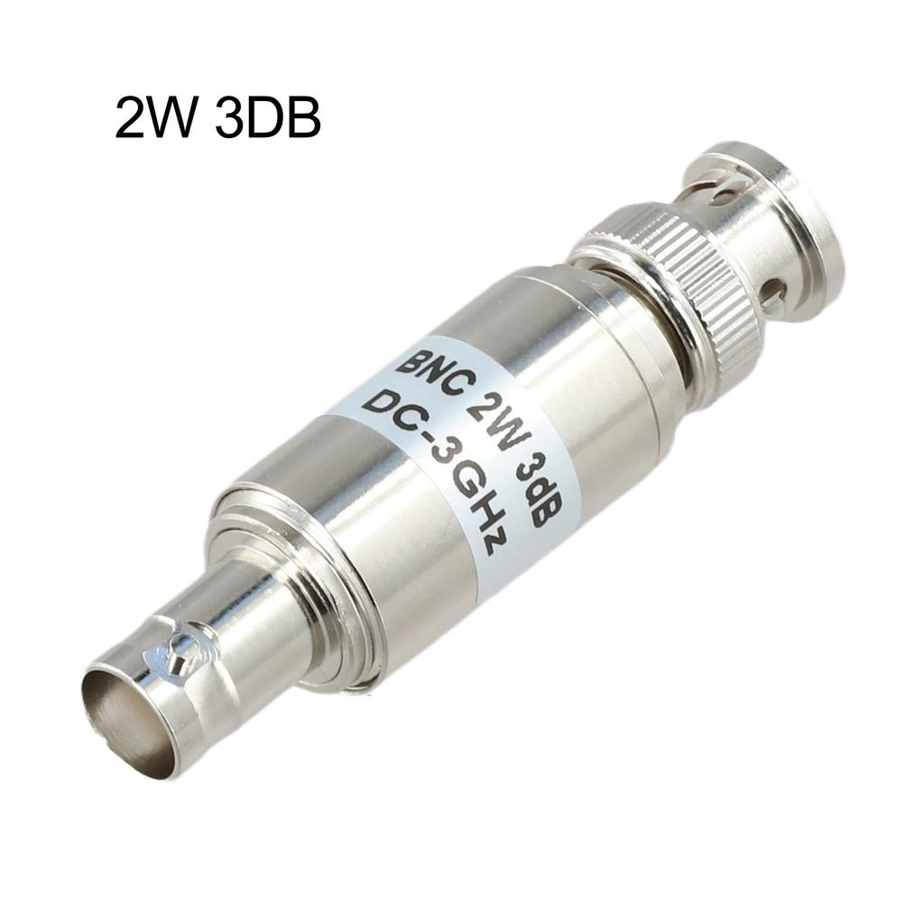 BNC Male to Female RF Fixed Attenuator 2W 3dB with 50 Ohm Impedance and Wide Frequency Range from DC up to 3GHz