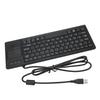 Akozon K 800 Keyboard with Touchpad, Wired, Ultra-Thin, Mini, Compact, with HUB Function, Thin USB Trackpad Combo