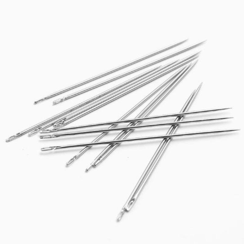 25Pcs Multi-Size Big Eye Hand Sewing Needle Home Sewing Steel Needle Cross-Stitchs Hand Embroidery Clothes Needles