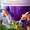Pack of 2 Salad Forks Cute Design Serving Cutlery Reusable Tongs Smooth Edge Wide Applications Household Accessories Kitchenware