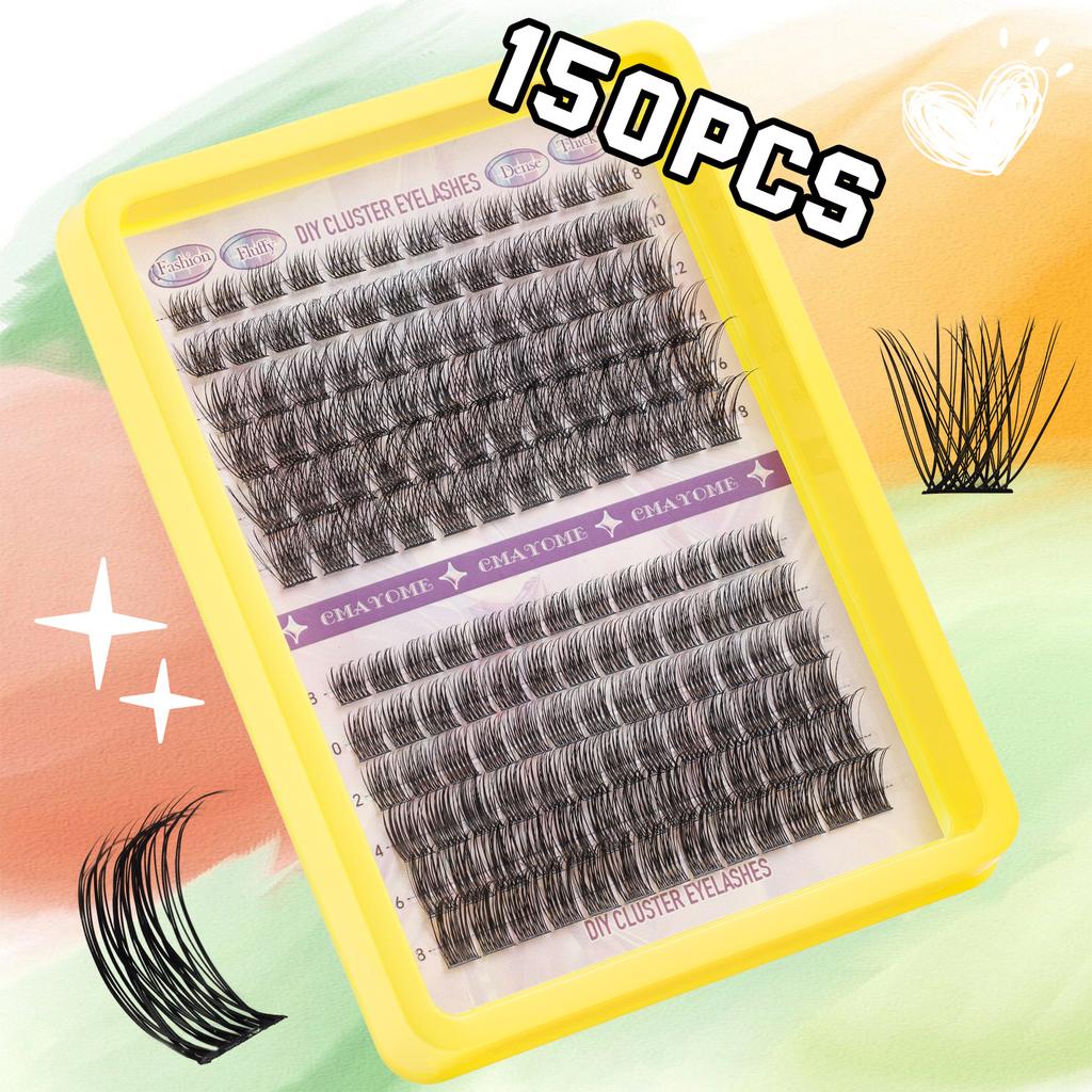 150 Tufts Of D-Song Single Tufts Of False Eyelashes 8-18Mmdiy Segmented Grafting Of Thick Eyelashes