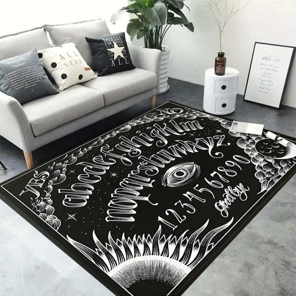 Gotischer Totenkopf Teppich Rutschfester Halloween Dekorativer Teppich für Toilette Schlafzimmer Wohnzimmer Küche Eingangstür Matte Heimdekoration